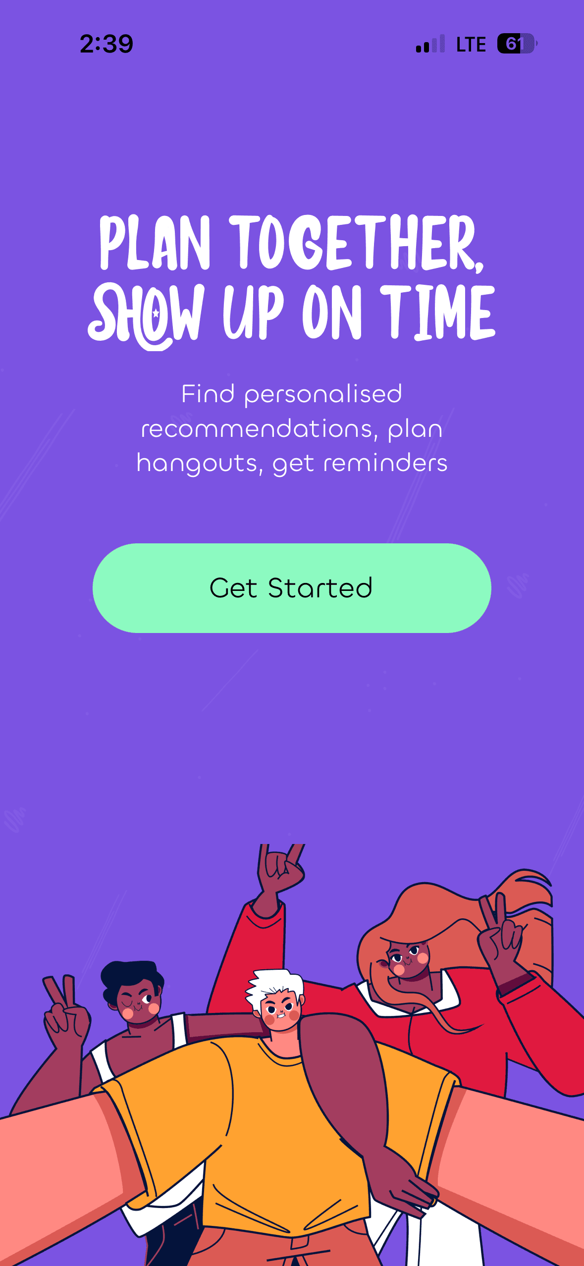 Circles home screen